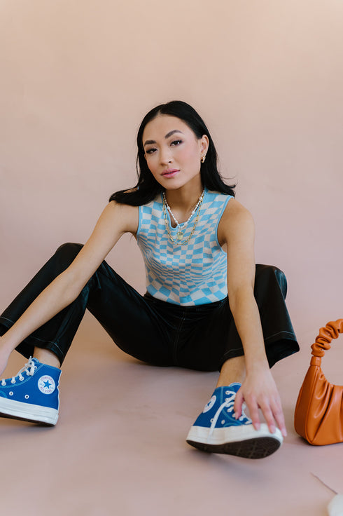 Fair Game Checkered Top